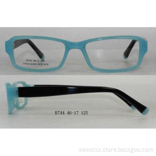 Blue / Clear And Black Acetate Optical Frames For Women For